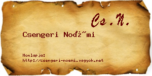 Csengeri Noémi névjegykártya